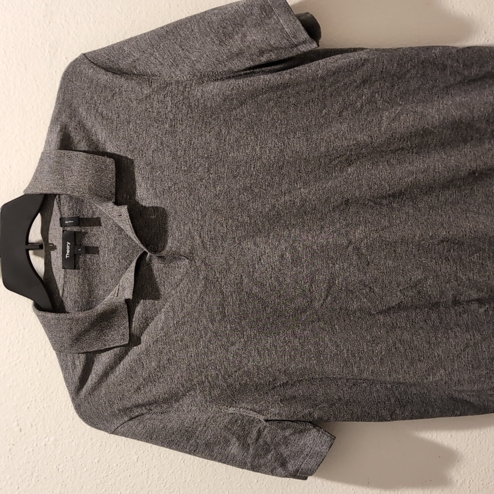Theory L Gray Polo